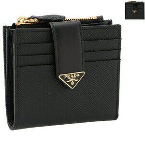Prada Bifold Wallet Triangle Logo Saffiano Tab Coin Purse